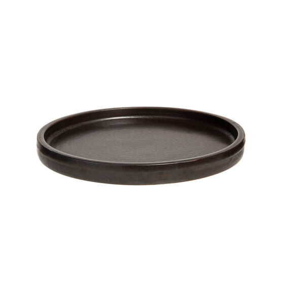 Black ceramic side plate